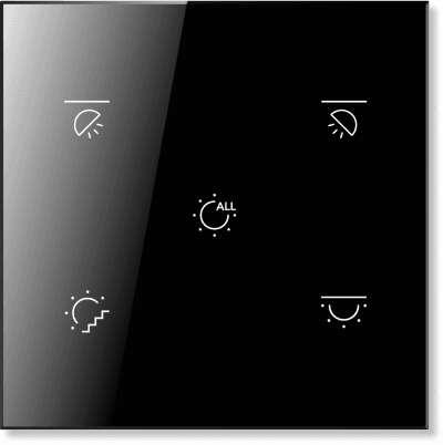 Black Nova AXES in York Black (Glass), AXES Collection, Hospitality Touch Panels