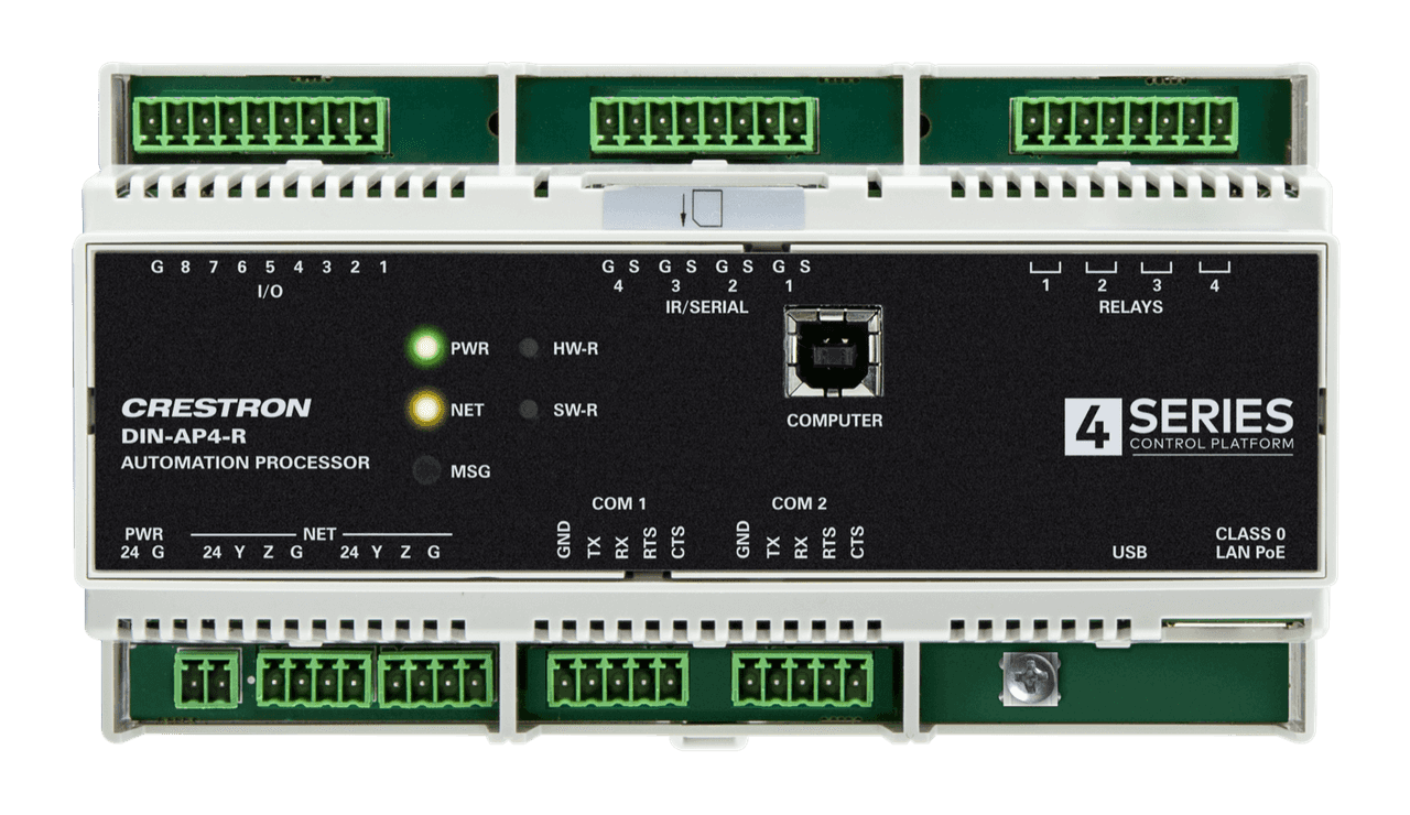 Crestron DIN-AP4-R in Light Gray, DIN Rail System for Crestron Home®