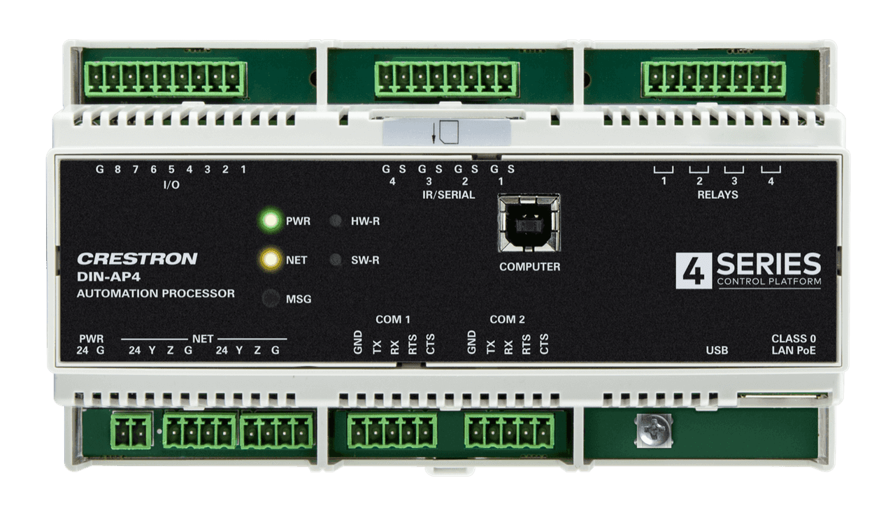 Crestron DIN-AP4 in Light Gray, 4-Series™ DIN Rail Control System