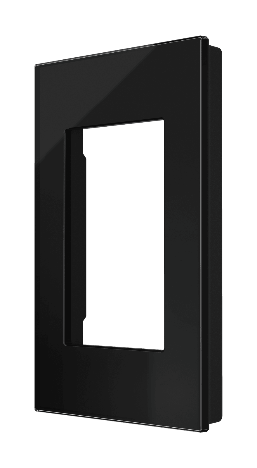Crestron HZ2-FP-G1 in Black Glass, Horizon® 2 Faceplate, 1-Gang