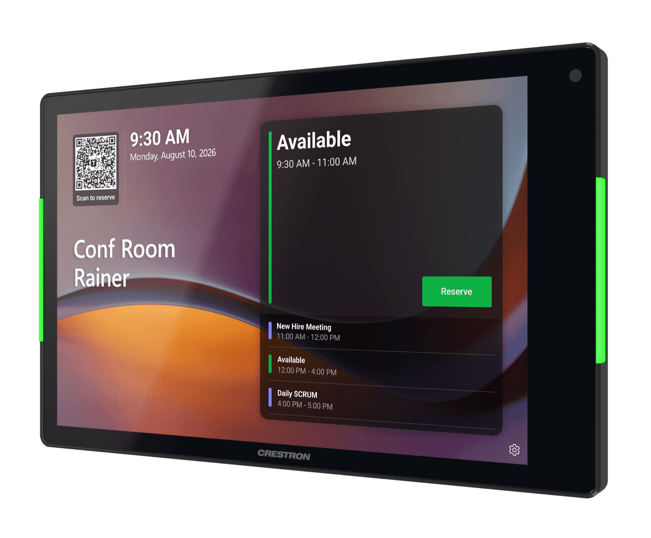 Crestron TSS-880 in Black, 8.1" Room Scheduling Touch Screen