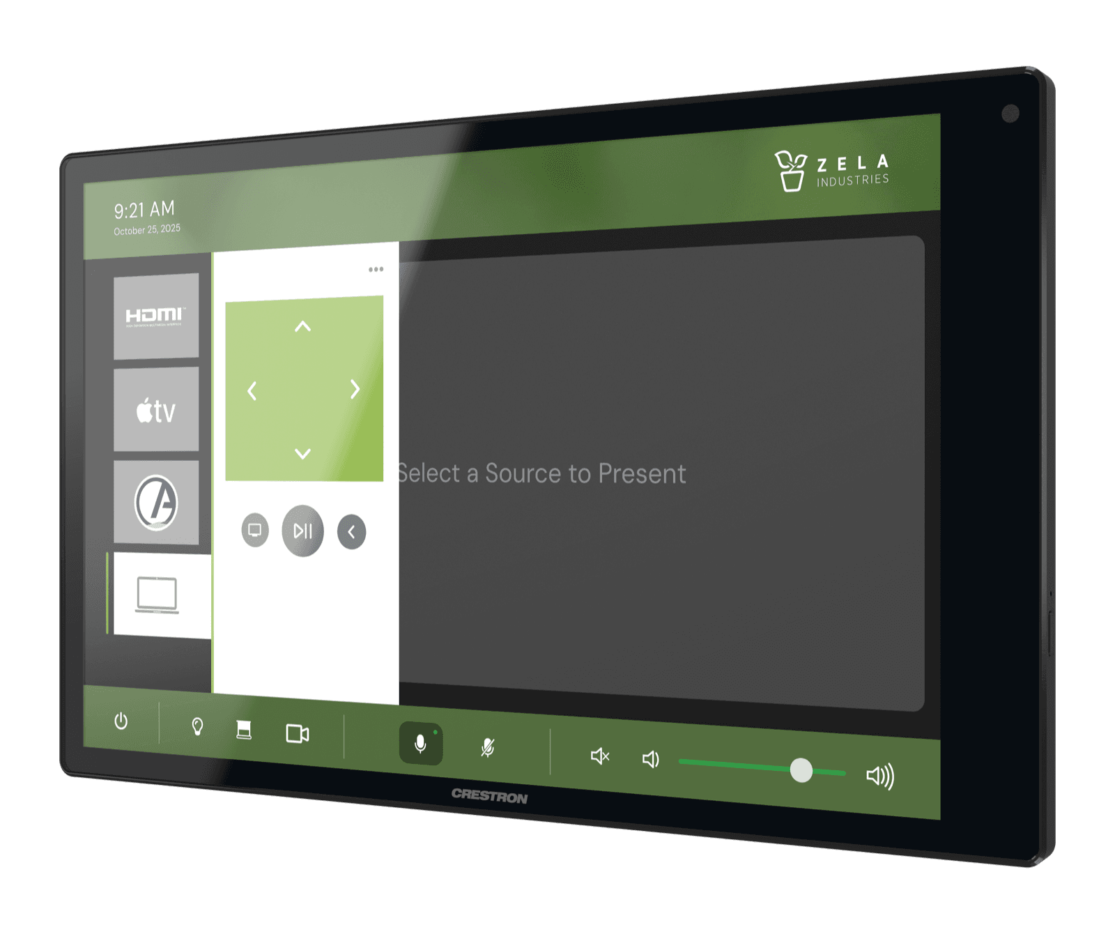 Crestron TSW-1080 in Black, 10.1" Wall Mount Touch Screen