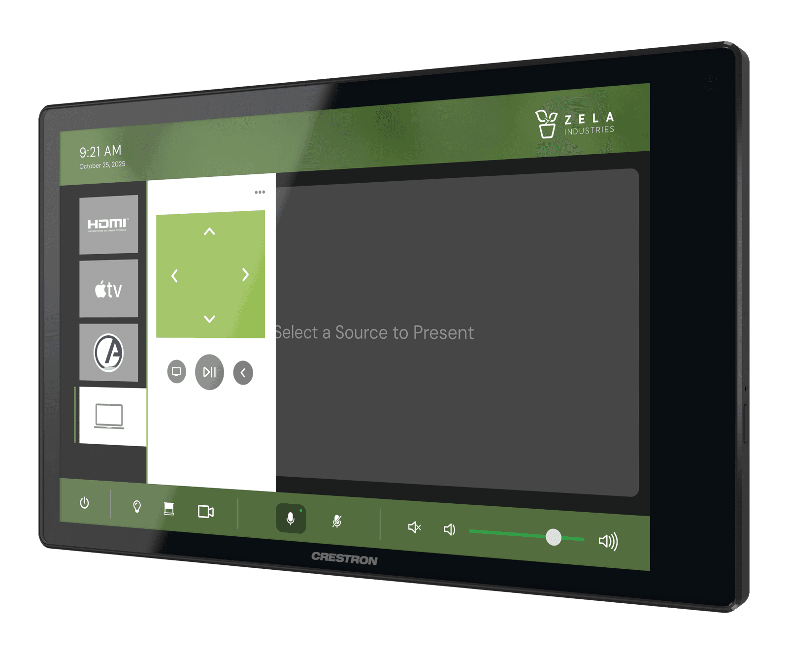 Crestron TSW-880 in Black, 8.1" Wall Mount Touch Screen